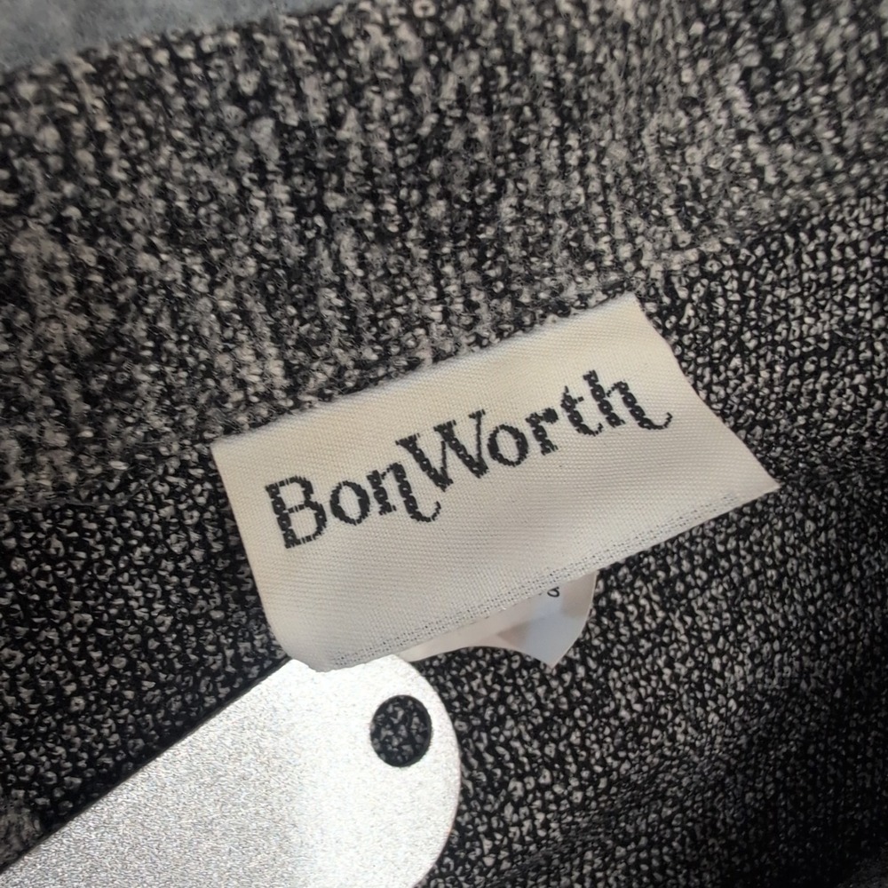 Bon Worth Womens Gray Floral Embroidered Zip Up Jacket Size L - Picture 3 of 6